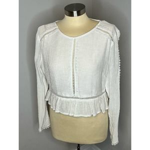 GOLDIE white‎ knit crop top